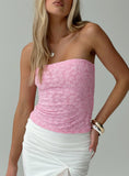 Joskaa Off To Amalfi Strapless Top Pink