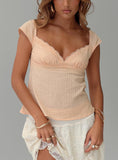 Joskaa Lunya Cap Sleeve Top Beige