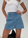 Joskaa Bentiez Denim Skort Mid Wash 2024 New Pant