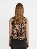 Joskaa Sexy Leopard Print Bow Lace UpVest Women Slim O-neck Sleeveless Ruffles Female Waistcoat 2024  Summer Fashion Versatile Lady Top