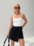 Joskaa Kaycie Wrap Skort Black Denim 2024 New Pant