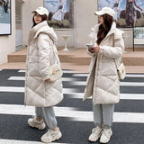 Joskaa 2025 New Winter Jacket Parkas Women White Duck Down Hoodies Puffer Jackets Long Coats Warm Female Casual Windproof Outerwear