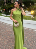 Joskaa Elegant Satin Ribbon Backless Party Dress Women Sexy Halter Off Shoulder Sleeveless Female Dresses 2024 Summer Lady Evening Robe