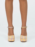 Joskaa Chabert Platform Heels Yellow / Check