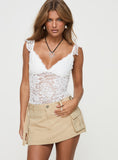 Joskaa Jadiel Asymmetric Cargo Skort Beige 2024 New Pant