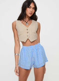 Joskaa Beach House Shorts Blue / White Gingham 2024 New Pant