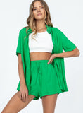 Joskaa Chloe Short Sleeve Set Green 2024 New Pant