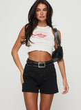 Joskaa Saldana Shorts Washed Black Denim 2024 New Pant