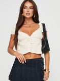 Joskaa Kellan Cap Sleeve Top Cream