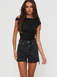 Joskaa Laurena Denim Shorts Washed Black 2024 New Pant