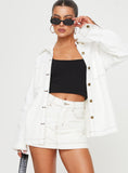 Joskaa Katlynne Denim Mini Skort White 2024 New Pant