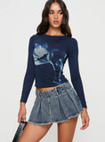 Joskaa Allure 90's Mini Skort Faded Denim 2024 New Pant