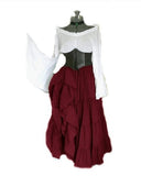 costume ideas 2024 New Party Long Sleeve Dress Women's Renaissance Medieval Costume