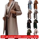 winter outfits men 2024ebay Autumn and Winter Solid Color Lapel Mid-Length Button Woolen Overcoat Coat for Women