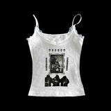 Joskaa Y2K Punk Rock Aesthetic Harajuku Retro Casual Tank Tops Gothic Emo Girls Sleeveless Crop Tops Sexy Chic Slim Fashion Streetwear