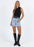 Joskaa Maggie Denim Shorts Mid Wash 2024 New Pant