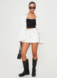 Joskaa Katlynne Denim Mini Skort White 2024 New Pant