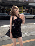 Joskaa Summer Women 2000s Y2k Clothing Casual Bodycon Sexy Dress  Vintage Elegant Mini Dress Even Party Korean Fashion Chic Sleeveless