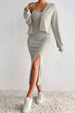 Joskaa Long Sleeve Cami Dress Cardigan knitted Set