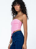 Joskaa Carrow Strapless Top Pink