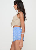 Joskaa Beach House Shorts Blue / White Gingham 2024 New Pant