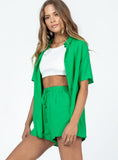 Joskaa Chloe Short Sleeve Set Green 2024 New Pant