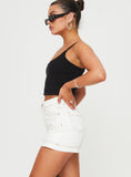 Joskaa Katlynne Denim Mini Skort White 2024 New Pant