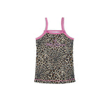 Joskaa Leopard print suspender tank lace letters hip-hop punk sexy casual European and American Y2K vest emotional slim sweetheart tops