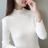 Joskaa 2025 Autumn Winter Turtleneck Sweater Women Basic Slim Pullover Women Sweaters And Pullovers Knit Jumper Ladies Tops