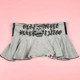 Joskaa 90s Slim Mini Skirt Women Y2K Cute Vintage Rock Metal emo Rock Lace Clothing Harajuku Punk Tide Bottoms Chic Soft Lower garment