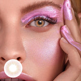 Joskaa Perla Pink Prescription Colored Contact Lenses