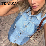 thanksgiving outfit Joskaa 2024 Spring Summer Casual Denim Women Dresses Fashion Vintage Patchwork Turn-down Collar Sashes Sleeveless Mini Dresses