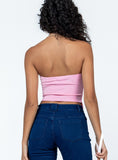 Joskaa Carrow Strapless Top Pink