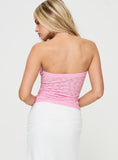 Joskaa Off To Amalfi Strapless Top Pink