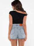 Joskaa Laurena Denim Shorts Petite 2024 New Pant