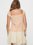 Joskaa Lunya Cap Sleeve Top Beige