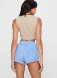 Joskaa Beach House Shorts Blue / White Gingham 2024 New Pant