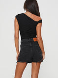 Joskaa Laurena Denim Shorts Washed Black 2024 New Pant