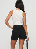 Joskaa Saldana Shorts Washed Black Denim 2024 New Pant