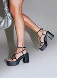 Joskaa Therapy Daze Platform Heels Black