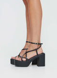 Joskaa Therapy Daze Platform Heels Black