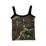 Joskaa American Retro Hip Hop Punk Rock Aesthetic Women's Tube Tops Sexy Slim Chic Casual Camouflage Crop Tops Y2K Emo Girls Streetwear