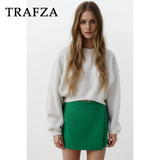 thanksgiving outfit Joskaa 2024 Spring Summer Casual Asymmetrical Women Skirts Fashion Vintage Solid High Waist Chic Mini Elegant Skirts