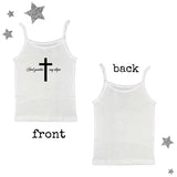 Joskaa Letter suspenders cross print gothic rock aesthetic Y2K crop tops emo girl harajuku grunge punk retro street casual women's tops