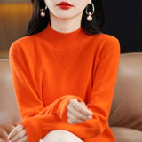 Joskaa Turtleneck Women Sweater Long Sleeve Top Knitted Pullover Fashion Sweater Winter 2025 Basic Jumper Female Soild Sweaters