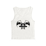 Joskaa Gothic Vintage Punk Aesthetic Women's Bandeau Tops Harajuku Y2K Emo Girls Crop Tops Sexy Slim Chic Fashion Sleeveless Streetwear