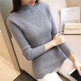 Joskaa 2025 Autumn Winter Turtleneck Sweater Women Basic Slim Pullover Women Sweaters And Pullovers Knit Jumper Ladies Tops