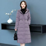 Joskaa Warm Women Winter Hoodies Parkas Jacket Casual Thick Elegants Abrigos Quilted Overcoat Korean Slim New Cotton Padded Parcas Coat