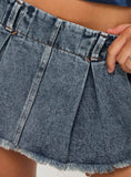 Joskaa Allure 90's Mini Skort Faded Denim 2024 New Pant