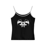 Joskaa Gothic Vintage Punk Aesthetic Women's Bandeau Tops Harajuku Y2K Emo Girls Crop Tops Sexy Slim Chic Fashion Sleeveless Streetwear